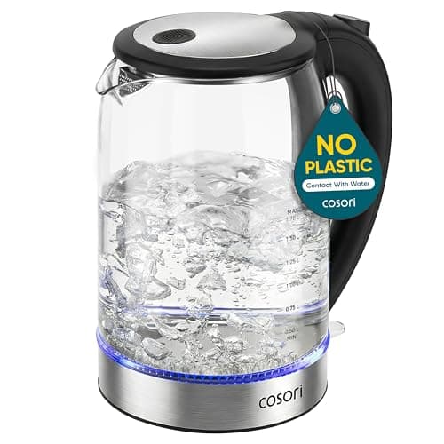 COSORI Electric Glass Tea Kettle, 1.7 L