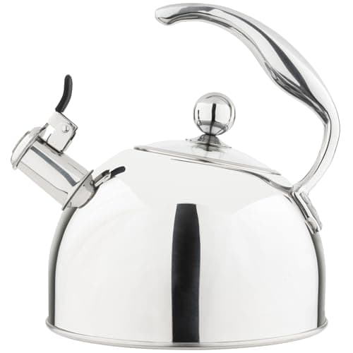Viking 2.6-Quart Stainless Steel Whistling Kettle with 3-Ply Base