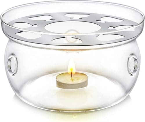 Teabloom Celebration Glass Teapot Warmer, 5 in.